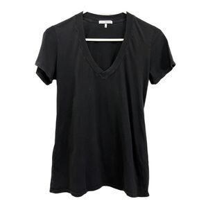 Standard JAMES PERSE Black 100% Cotton T Shirt Tee Top    Women's Size 3 Large